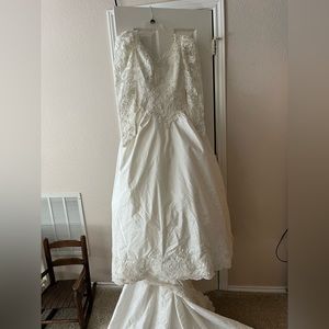 90’s Jasmine long sleeved,  beaded wedding dress.